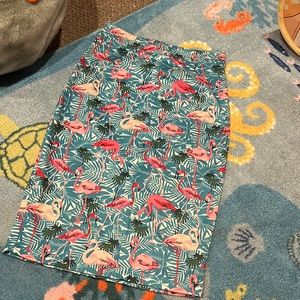 Flamingo pencil skirt